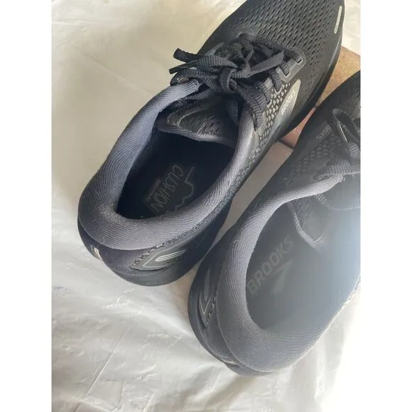 Men's‎ Brooks Ghost 14 All Black Running Shoes-DNA Soft Soles-Size 10.5