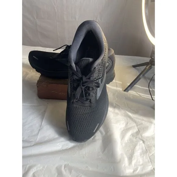 Men's‎ Brooks Ghost 14 All Black Running Shoes-DNA Soft Soles-Size 10.5