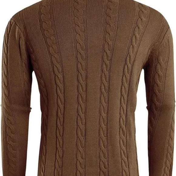 𝅺MEN'S Cardigan Sweater Button Down - Brown