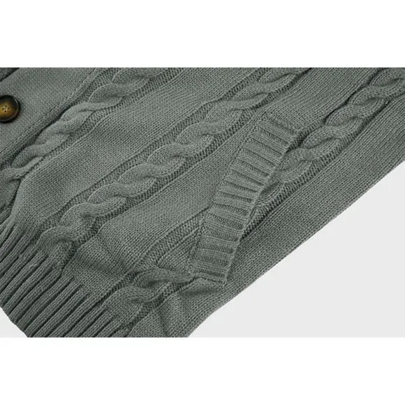 𝅺men's Cardigan Sweater Button Down - Grey