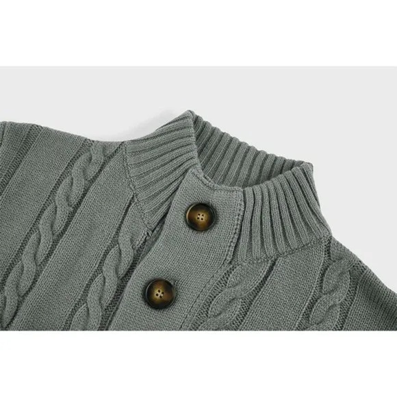 𝅺men's Cardigan Sweater Button Down - Grey