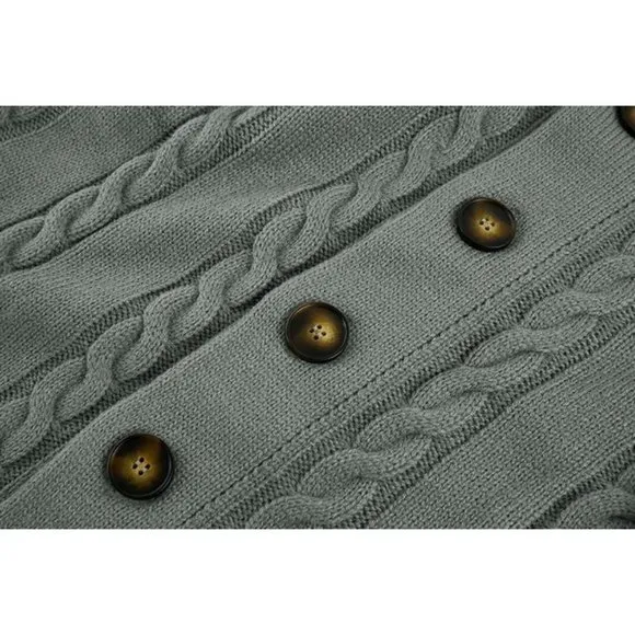 𝅺men's Cardigan Sweater Button Down - Grey