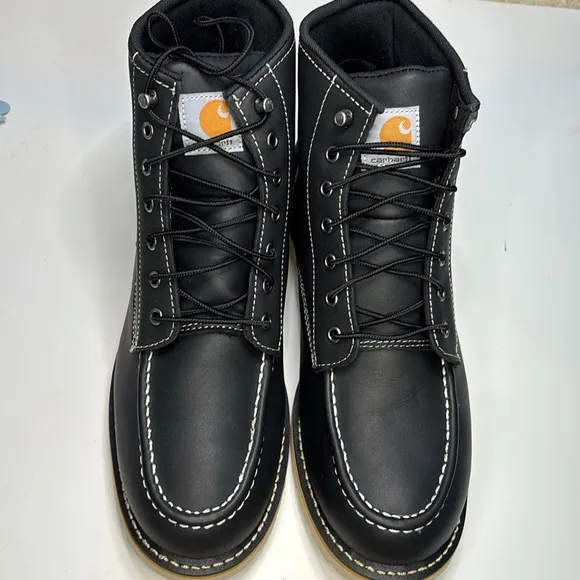 Mens Carhartt® 6&quot; WP Moc-Toe Wedge Boot - Black 12 NWT