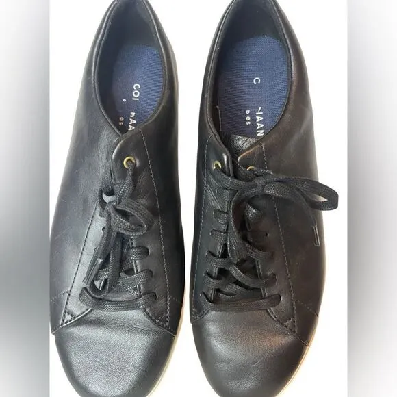 Men’s Cole Haan Grand Crosscourt Shoes Black Leather Comfort Low Sneakers