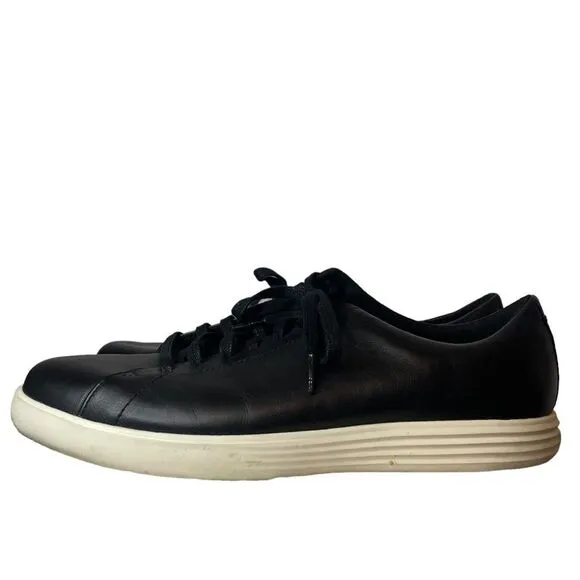 Men’s Cole Haan Grand Crosscourt Shoes Black Leather Comfort Low Sneakers
