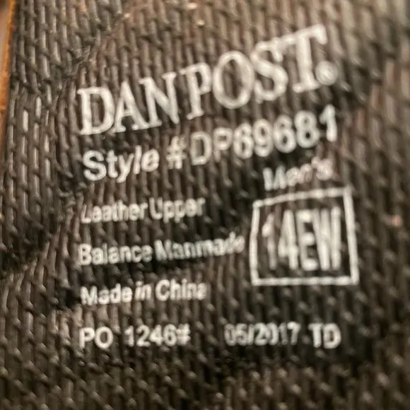 Men's DAN POST Albuquerque Waterproof Western Work Boots, SIZE 14EW