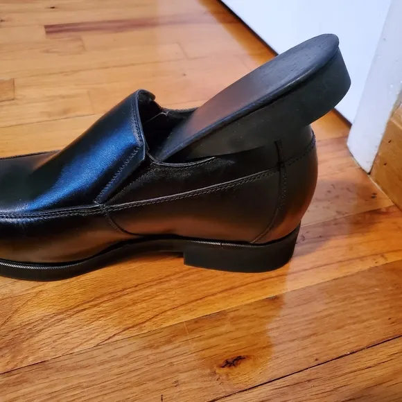 Men's Elevator Shoes Black Slip-On