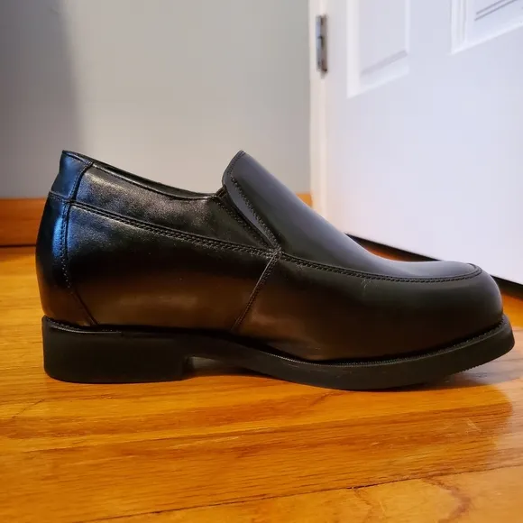 Men's Elevator Shoes Black Slip-On