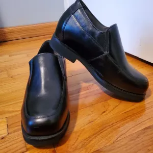 Men's Elevator Shoes Black Slip-On