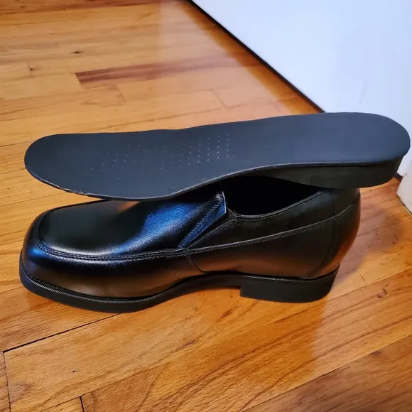 Men's Elevator Shoes Black Slip-On