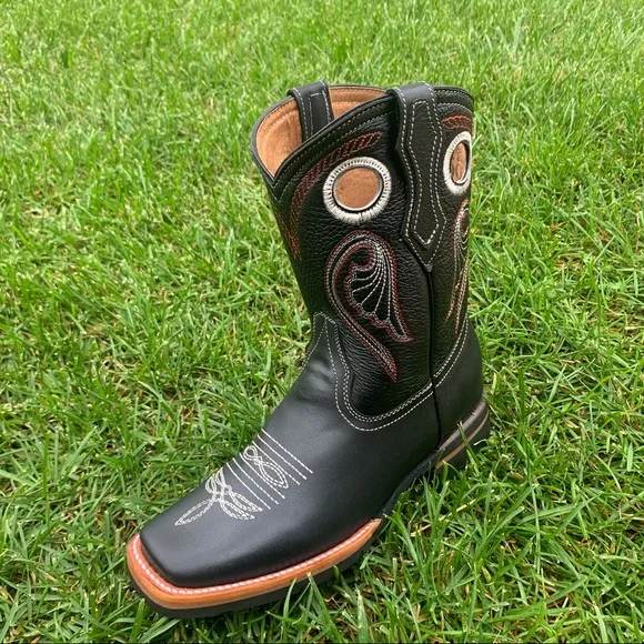 Men’s Genuine Leather Western Rodeo Cowboy Boots