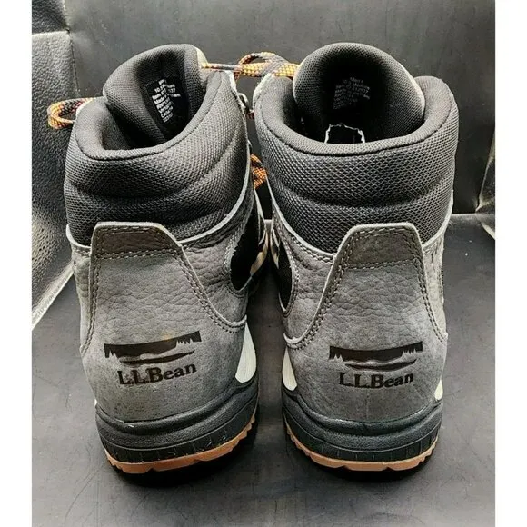 Men's LL Bean Tek 2.5 Mountain Classic Mid Hiking Lace Up Boots Gray Size 10.5 M