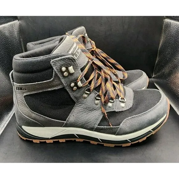 Men's LL Bean Tek 2.5 Mountain Classic Mid Hiking Lace Up Boots Gray Size 10.5 M