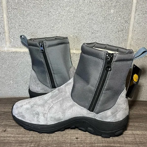 Men's Merrell Jungle Mid Zip Polar Waterproof Ice  Gray Boots Size‎ 10.5 J004151