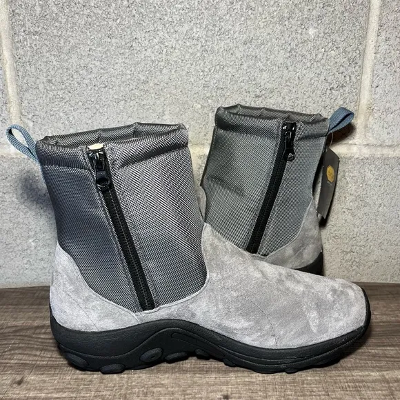 Men's Merrell Jungle Mid Zip Polar Waterproof Ice  Gray Boots Size‎ 10.5 J004151