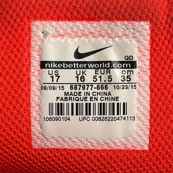Men's Nike Air Max LTD Men’s Bright Crimson Red Yeezy CW 687977-666 SIze 17 RARE