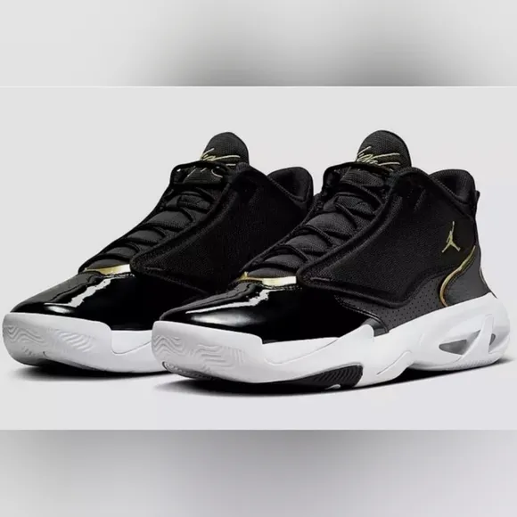 Mens Nike Jordan Max Aura 4 NEW Size 13 🔥 Black Gold Shoes Sneaker Air Jordans