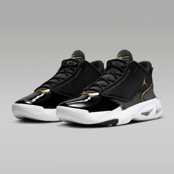 Mens Nike Jordan Max Aura 4 NEW Size 13 🔥 Black Gold Shoes Sneaker Air Jordans