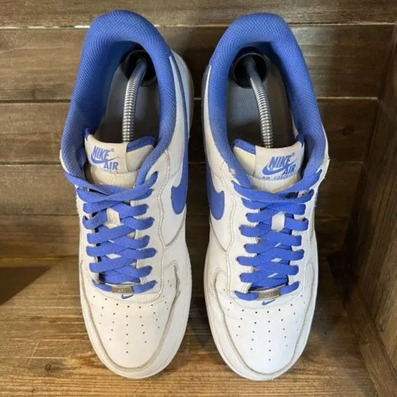 Mens Nike Air Force 1 Low 07 Medium Blue Basketball Shoes Sneakers Size‎ 11.5 M