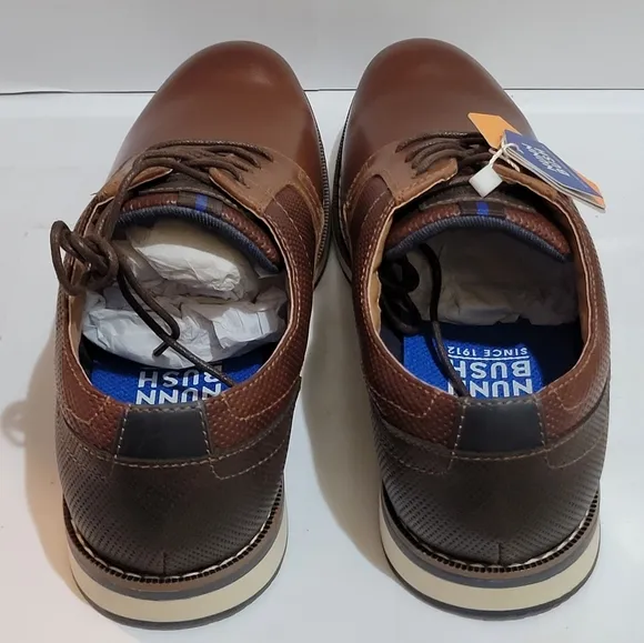 Men's‎ Nunn Bush Circuit Plain Toe Oxford Walking Shoes Brandy