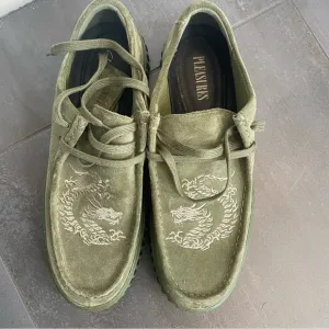 Men's Olive Green Suede Shoes