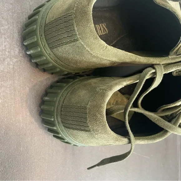 Men's Olive Green Suede Shoes