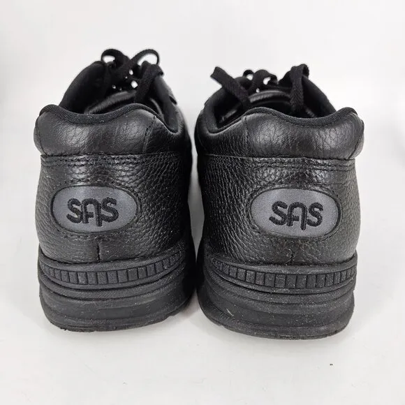 Mens Ortho Shoes SAS 10M Black Leather Journey II Gravity Ortho Walking Lace Up
