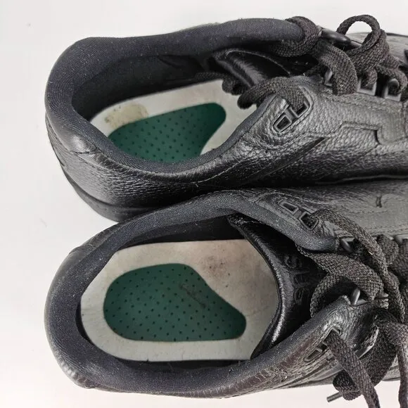 Mens Ortho Shoes SAS 10M Black Leather Journey II Gravity Ortho Walking Lace Up