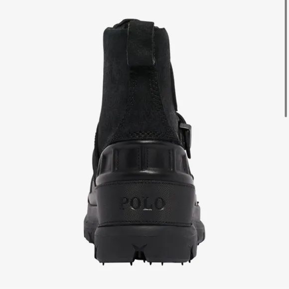 🥷🏿🥷🏿🥷🏿Mens Polo Ralph Lauren Oslo Black High Waterproof Leather Suede Boots