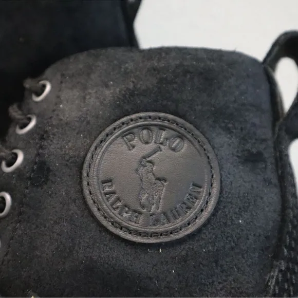 🥷🏿🥷🏿🥷🏿Mens Polo Ralph Lauren Oslo Black High Waterproof Leather Suede Boots