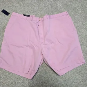 Men's POLO RALPH LAUREN Pink Twill Chino Shorts 56B NWT NEW Classic Fit 9&quot; -9012