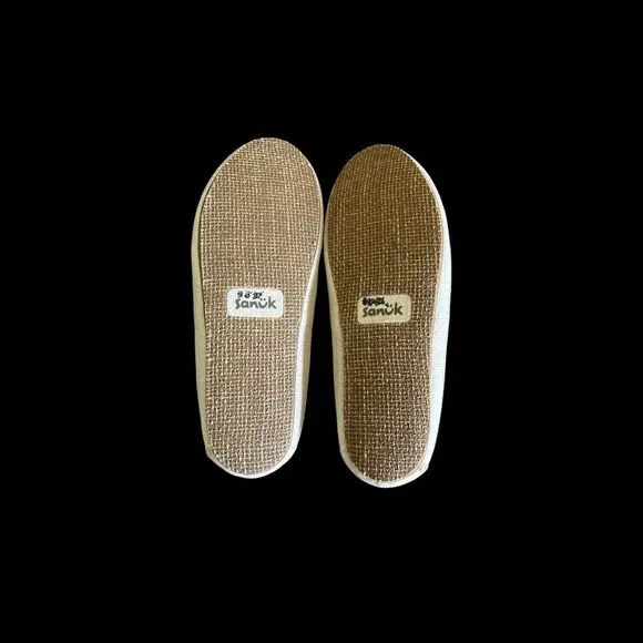 Men’s Sanuk Multi Colored Striped Soft Top Funk Slip On Canvas Shoes Size 9  NWT