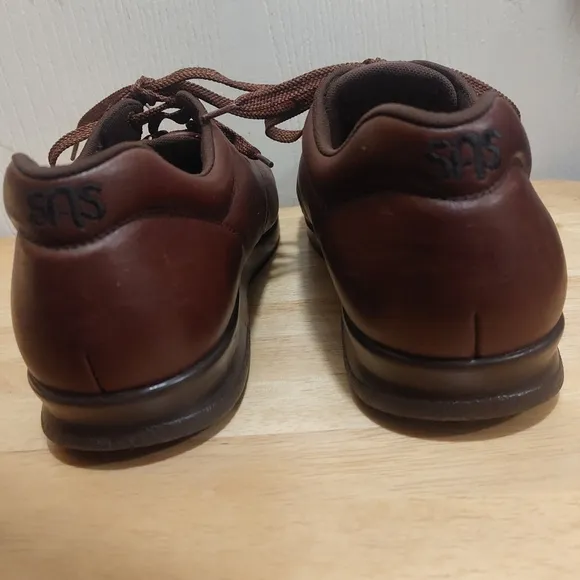 Men's SAS Free Time Tripad Comfort Brown Leather Laced Shoes Size 12M