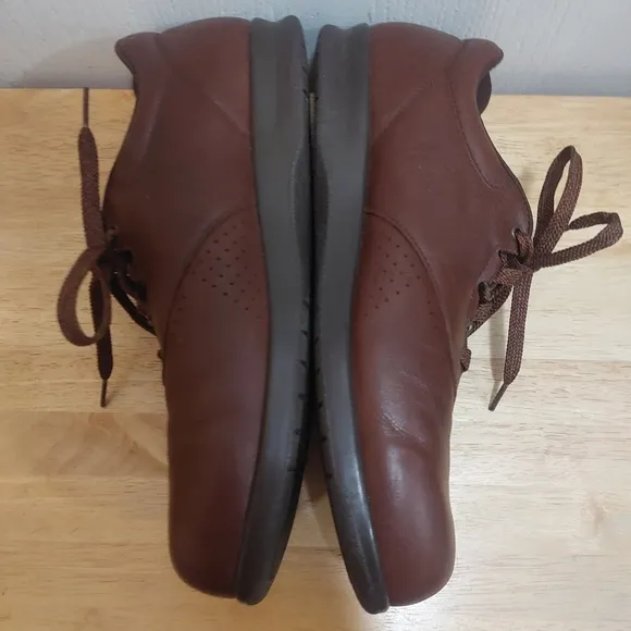 Men's SAS Free Time Tripad Comfort Brown Leather Laced Shoes Size 12M