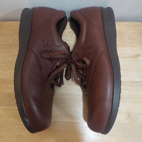 Men's SAS Free Time Tripad Comfort Brown Leather Laced Shoes Size 12M