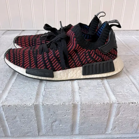 Men’s Size 8 Adidas NMD_R1 STLT Primeknit Red/Core/Black/Red/Blue Shoes