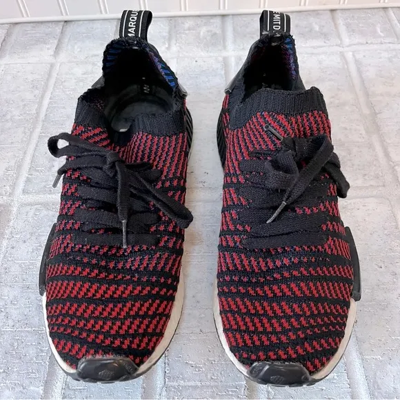 Men’s Size 8 Adidas NMD_R1 STLT Primeknit Red/Core/Black/Red/Blue Shoes