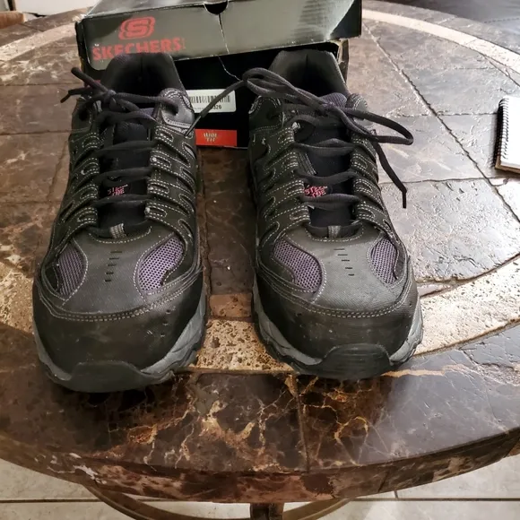 MEN'S SKECHERS WORK 77055 CANKTON STEEL TOE WORK SHOES 14W NWT