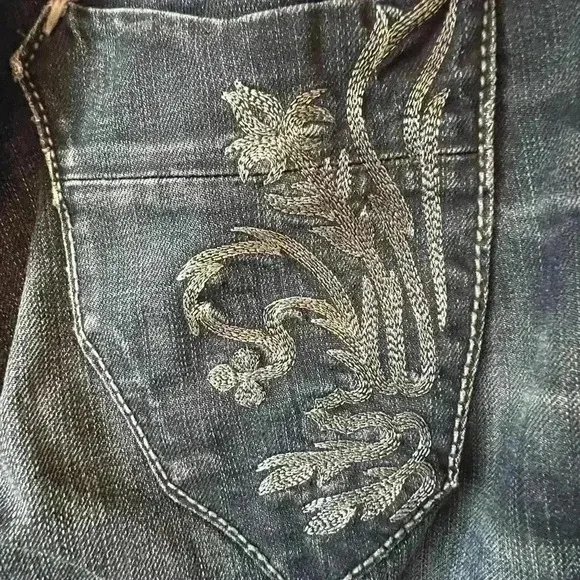 Men's Sz 31 Parasuco Denim Embroidered Fashion Jeans