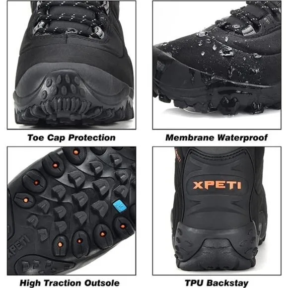 Men's Thermator Mid-Rise Lightweight Hiking Insulated Non-Slip Outdoor Boots
