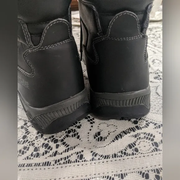 Mens Vintage Black Leather Outdoor Hiking Work Boots Gift 11