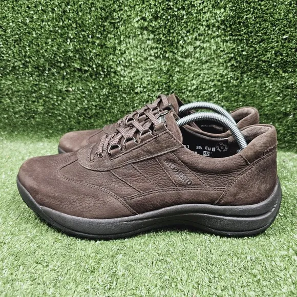 Mephisto Air Jet Runoff Brown Leather Oxford Comfort Walking Shoes Mens Size 10