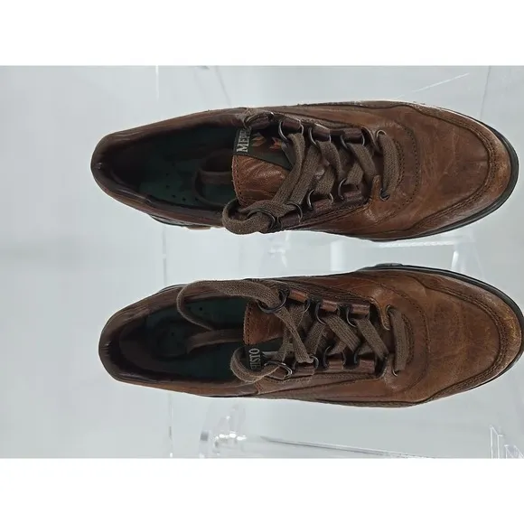 Mephisto Brown Leather Runoff AirJet Walking Shoe Mens Sz 6.5 Casual Sport Shoes