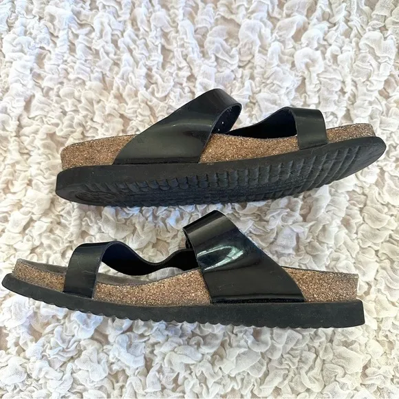 Mephisto Helen Black Patent Leather Sandal Size EU 41 US 11