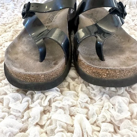 Mephisto Helen Black Patent Leather Sandal Size EU 41 US 11