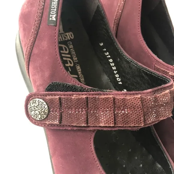Mephisto Leather Mary Janes Size 8 Suede comfort Shoes