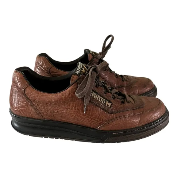 MEPHISTO MATCH BROWN LEATHER WALKING COMFORT CASUAL SHOES MEN'S SIZE 9