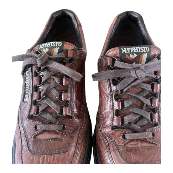MEPHISTO MATCH BROWN LEATHER WALKING COMFORT CASUAL SHOES MEN'S SIZE 9
