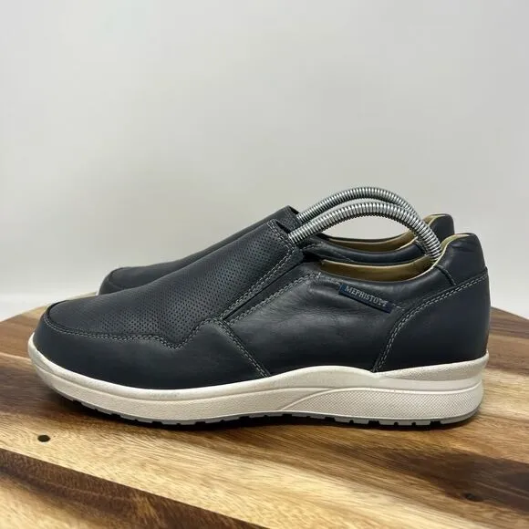 Mephisto Valter Slip On Leather Shoes Dark Navy Men’s Size 8