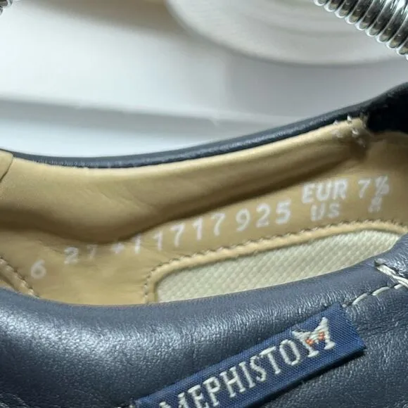 Mephisto Valter Slip On Leather Shoes Dark Navy Men’s Size 8